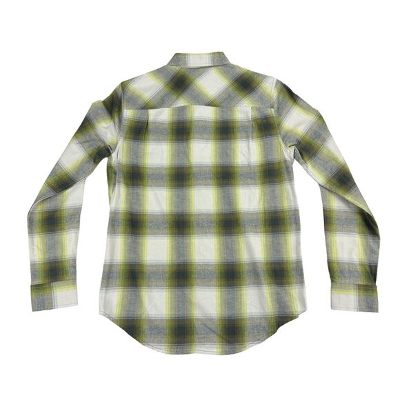 Bass Outdoor Mens Expedition Plaid Stretch Flannel Button Down Shirt Green S - Picture 3 of 4
